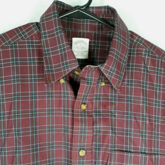 Brooks brothers Mens plaid shirt L - Picture 5 of 7